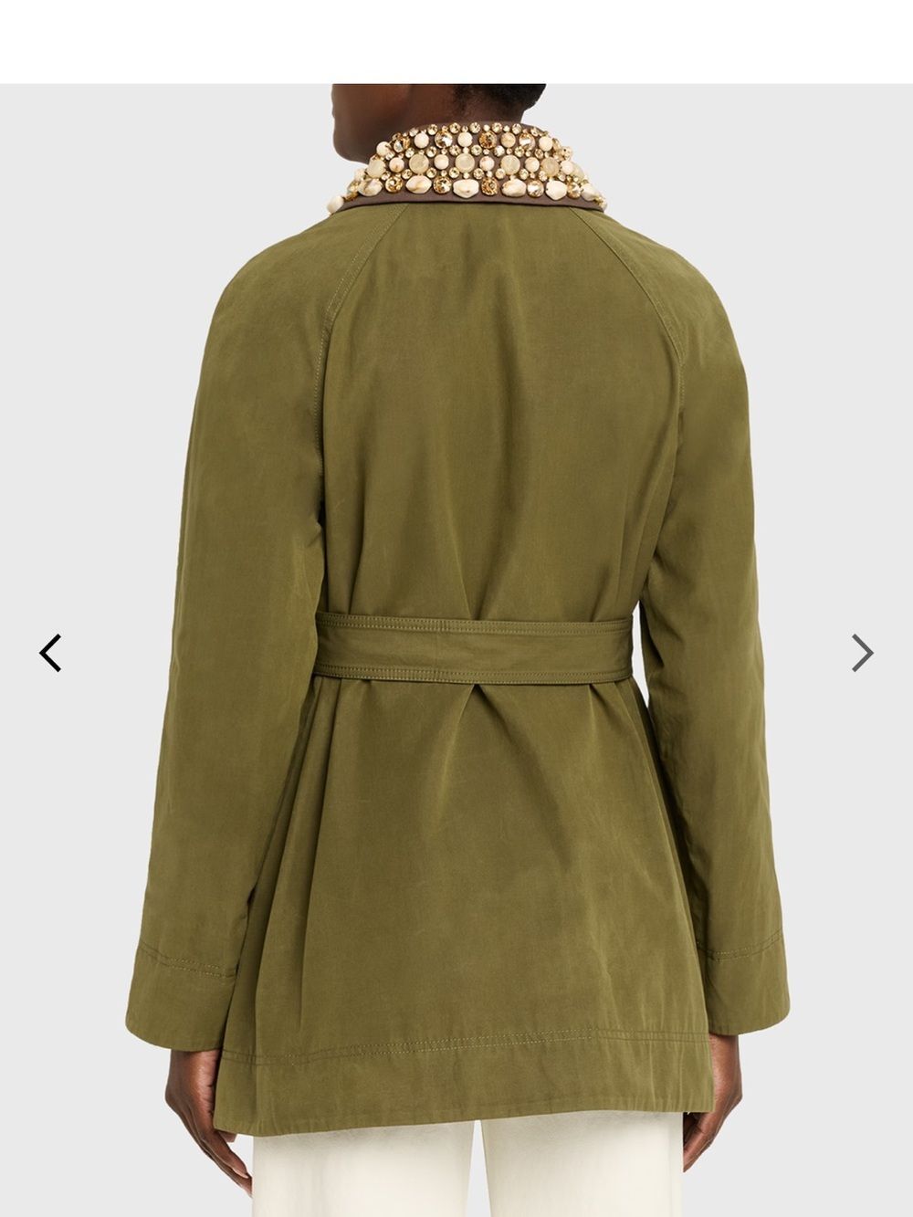 Veronica Beard Langham Waxed Belted Dickey Coat with Removable Collar - Picture 3 of 7
